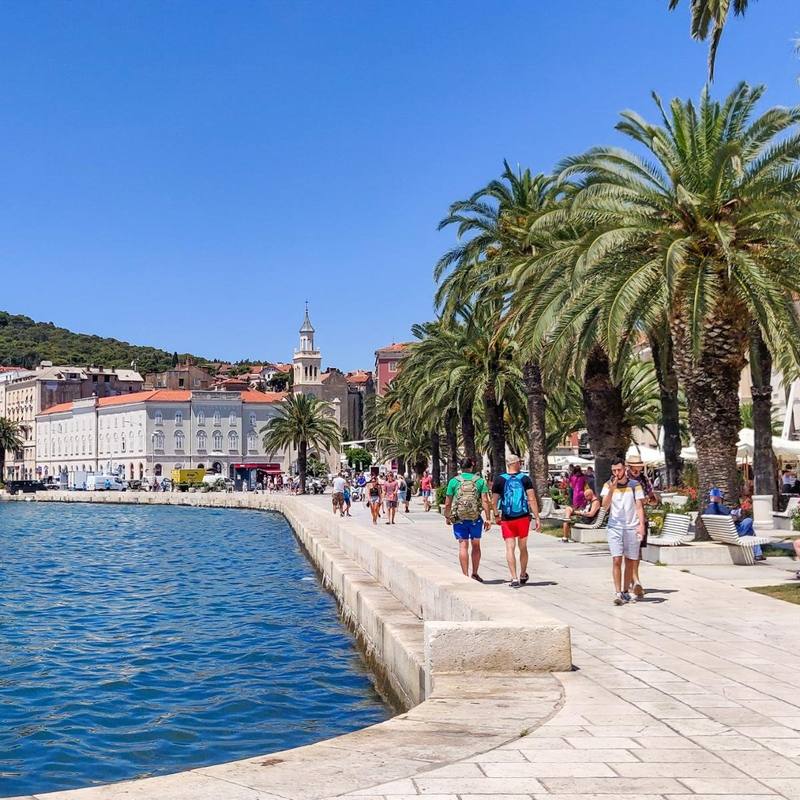 The Dalmatian coast between Dubrovnik and Split.